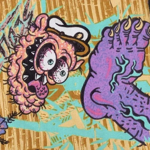 Scout Italy Cinch Drawstring Backpack Psychedelic Ocean Narwhal Squid Pool Bag - Picture 12 of 15